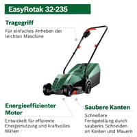 Električna kosilica Bosch EasyRotak 32-235, s kablom, 1350 W, vrtni stroj za košenje trave 2