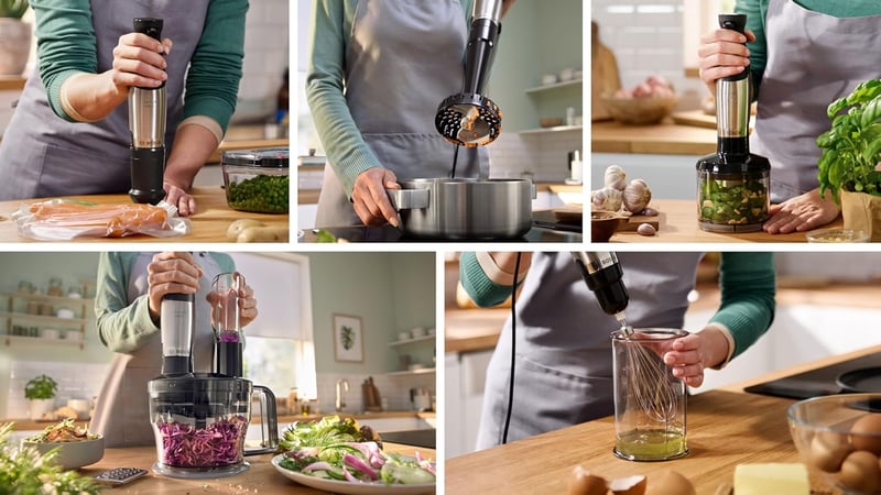 Bosch ErgoMaster Series 6 1200W kézi turmixgép rozsdamentes acél pengékkel