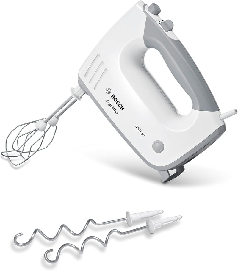 Bosch ErgoMixx MFQ36400 kézi mixer 450W, 5 fokozat + turbo, rozsdamentes acél