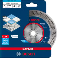 Disc diamantat Bosch EXPERT Hard Ceramic 125x22,23 mm - pentru plăci ceramice dure și piatră 2
