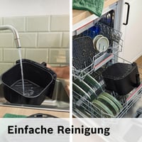 Friteuză cu aer cald Bosch MAF462B0 Seria 4 XL, 6,1 L, Negru, 7 Programe, Ecran tactil, Funcții de decongelare și menținere la cald, gătire cu 60% mai rapidă 6