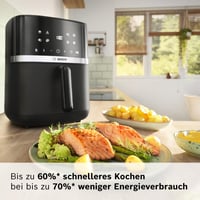 Friteuză cu aer cald Bosch MAF462B0 Seria 4 XL, 6,1 L, Negru, 7 Programe, Ecran tactil, Funcții de decongelare și menținere la cald, gătire cu 60% mai rapidă 3