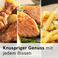 Friteuză cu aer cald Bosch MAF462B0 Seria 4 XL, 6,1 L, Negru, 7 Programe, Ecran tactil, Funcții de decongelare și menținere la cald, gătire cu 60% mai rapidă 5