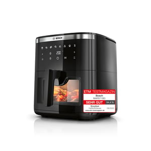 Bosch MAF671B0 Series 6 Forrólevegős Sütő XXL 7,2 L, 7 Előre Beállított Program, Megvilágított Ablak, 65% Gyorsabb Sütés, Fekete