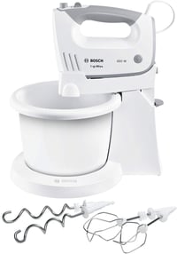 Ručný šľahač Bosch MFQ36460 s misou a stojanom, 450 W – biely 2