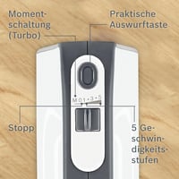 Bosch MFQ4835DE premium hand mixer, plastic, white / chrome 7