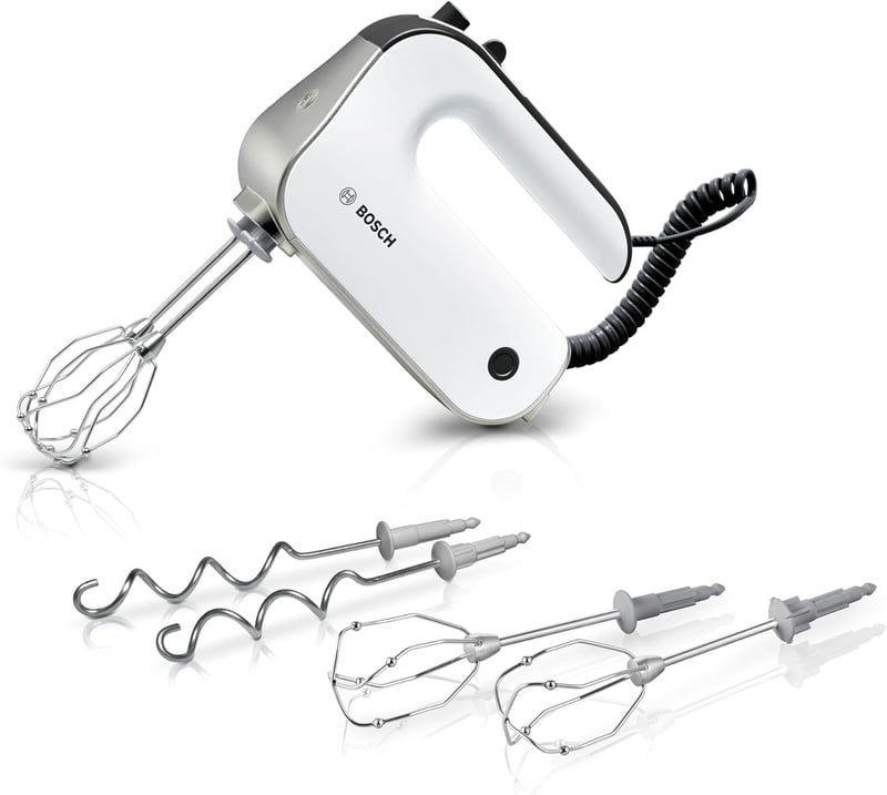Bosch MFQ4835DE premium hand mixer, plastic, white / chrome