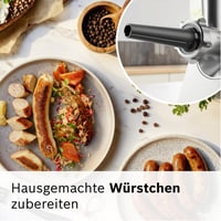 Mlynček na mäso Bosch MultiPower MFWS840M Serie 8, 2500 W, 3 dierované kotúče (3/4,5/8 mm), nehrdzavejúca oceľ, vhodný do umývačky riadu, čierny 10
