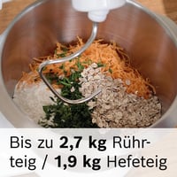 Bol inox Bosch MUZ5ER2 3,9 L - pentru roboți de bucătărie Serie 4, lavabil în mașina de spălat vase, capacitate max. 2,7 kg aluat 2