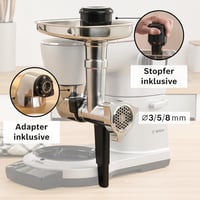 Bosch MUZ9HA1 Húsdaráló, Kolbásztöltő, Kebab Készlet Lyukkorongokkal 3,5-8mm 2