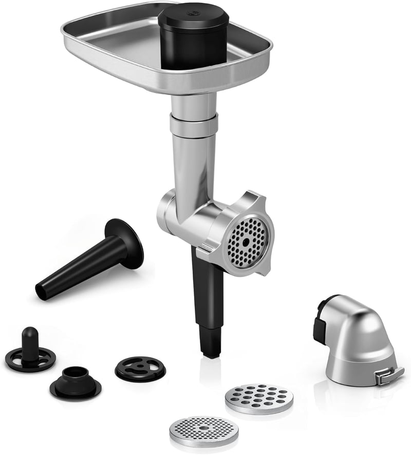Bosch MUZ9HA1 Húsdaráló, Kolbásztöltő, Kebab Készlet Lyukkorongokkal 3,5-8mm