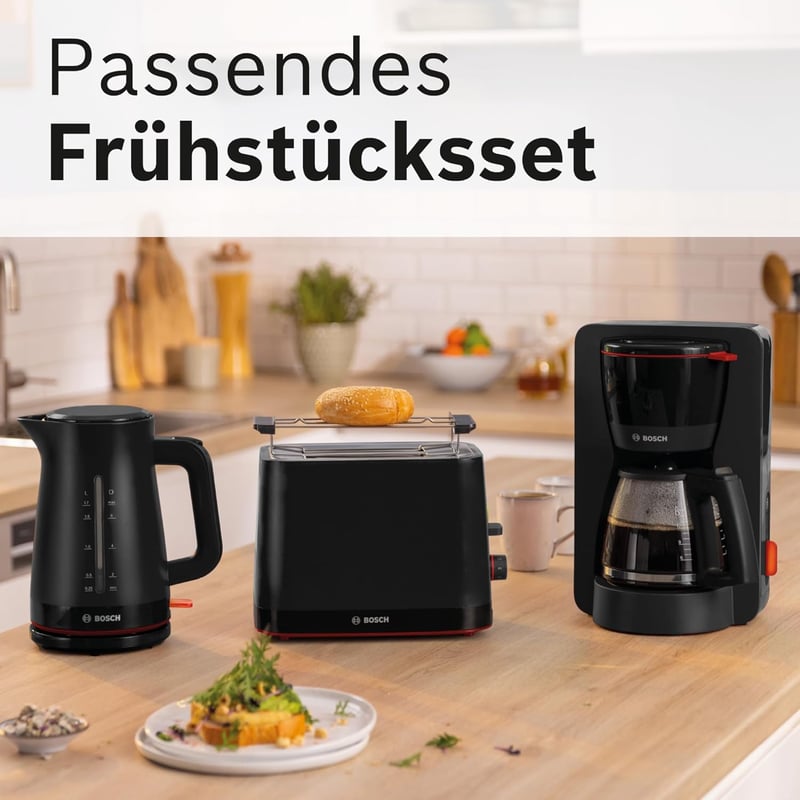 Bosch MyMoment TAT3M123 Kompakt Kenyérpirító Rozsdamentes Fekete 800W