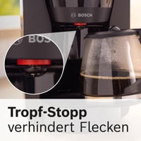 Filtračný kávovar Bosch MyMoment TKA3M133, 1,25 l sklenená kanvica, na 10 – 15 šálok, 60-minútové udržiavanie teploty, systém proti odkvapkávaniu, 1200 W, matná čierna 7