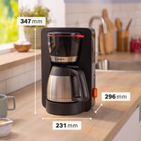 Cafetieră cu filtru Bosch MyMoment TKA6M273 cu cană termos 1 l, 8-12 cești, sistem anti-picurare, program de decalcifiere, 1200 W, negru mat 2