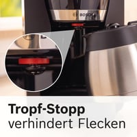 Cafetieră cu filtru Bosch MyMoment TKA6M273 cu cană termos 1 l, 8-12 cești, sistem anti-picurare, program de decalcifiere, 1200 W, negru mat 7