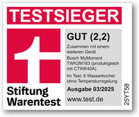 Bosch MyMoment TWK2M163 Vezeték nélküli vízforraló 1,7L, 2400W, automata kikapcsolás, matt fekete 2