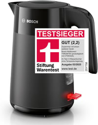 Bosch MyMoment TWK2M163 Vezeték nélküli vízforraló 1,7L, 2400W, automata kikapcsolás, matt fekete 1