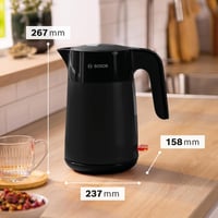 Bosch MyMoment TWK2M163 Vezeték nélküli vízforraló 1,7L, 2400W, automata kikapcsolás, matt fekete 3