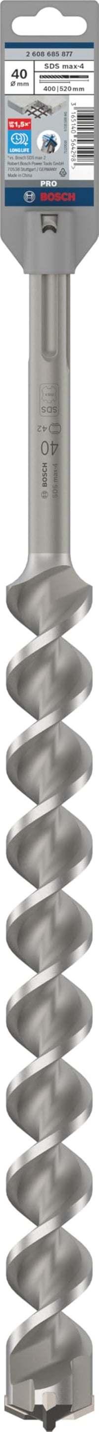 Vrták do vŕtacieho kladiva Bosch PRO SDS max-4 40 x 400 x 520 mm, upínanie SDS-max, na betón a kameň 2