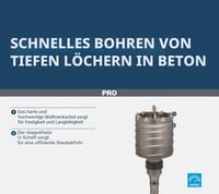 Korunkový vrták Bosch PRO SDS max-5 do betónu, priemer 50 mm, jednodielny, upínanie SDS-max pre vŕtacie kladivá 7