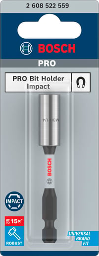 Bosch PRO Standard Bit Holder Impact bithosszabbító, 75 mm 2
