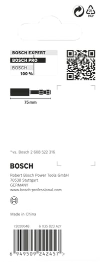 Bosch PRO Standard Bit Holder Impact bithosszabbító, 75 mm 4
