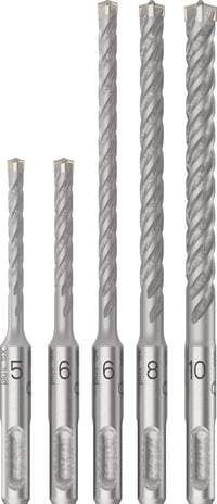 Sada vrtákov do betónu a kameňa Bosch Professional SDS plus-5X, 5-dielna súprava, Ø 5-10 mm, súprava príklepových vrtákov 1