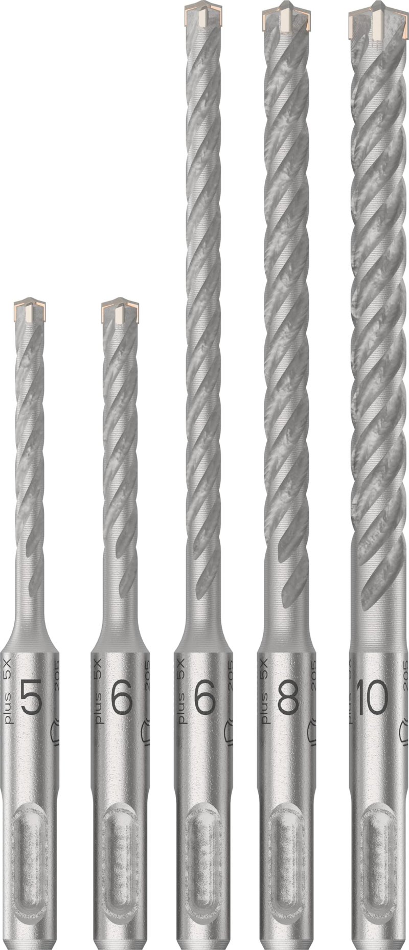 Sada vrtákov do betónu a kameňa Bosch Professional SDS plus-5X, 5-dielna súprava, Ø 5-10 mm, súprava príklepových vrtákov