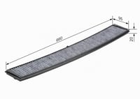 Aktívny uhlíkový peľový filter do kabíny Bosch R2336 proti zápachu pre čistý vzduch v interiéri 2