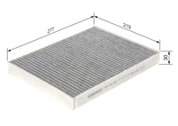 Aktívny uhlíkový peľový filter do kabíny Bosch R2431 – proti nepríjemným zápachom, peľu a prachu, pre čistý vzduch 2