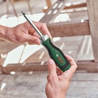 Șurubelniță cu clichet Bosch cu set de biți, set de 12 piese, verde, cu suport magnetic pentru biți, cuplu ridicat, ediția Amazon 4