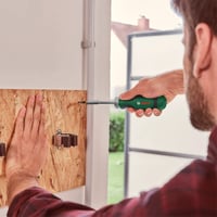 Șurubelniță cu clichet Bosch cu set de biți, set de 12 piese, verde, cu suport magnetic pentru biți, cuplu ridicat, ediția Amazon 5