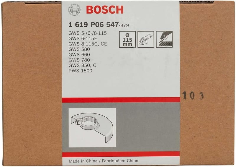 Bosch Sarokcsiszoló Védőburkolat 115mm Csavarzárral Kódolt