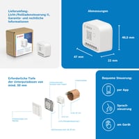 Controler inteligent pentru lumină și rulouri Bosch Smart Home Licht-/Rollladensteuerung II, control prin aplicație și voce, compatibil cu Apple Home, Google Home și Alexa 3