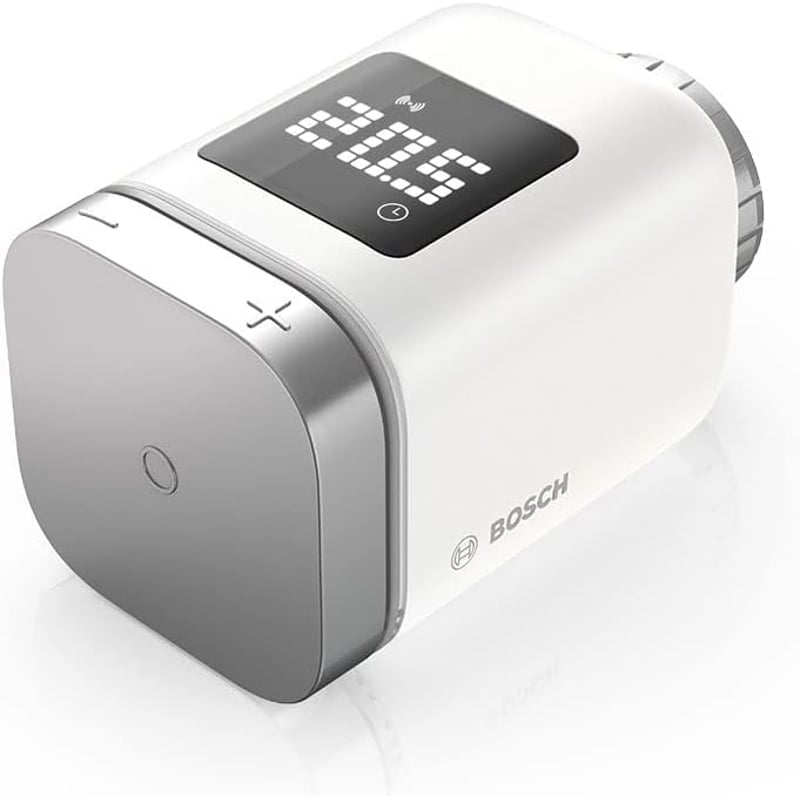 Bosch Smart Home Radiator Thermostat II Okos Fűtőtest Termosztát - Applikációval Vezérelhető, Alexa, Apple HomeKit és Google Home Kompatibil