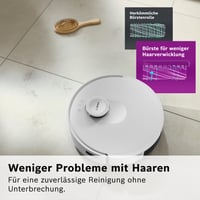 Robotický vysávač Bosch Spotless+ BCRD1W s funkciou mopovania, sací výkon 11 000 Pa, vyprázdňovacia stanica, navigácia Smart Vision, ovládanie cez aplikáciu, biela 7