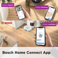 Robotický vysávač Bosch Spotless+ BCRD1W s funkciou mopovania, sací výkon 11 000 Pa, vyprázdňovacia stanica, navigácia Smart Vision, ovládanie cez aplikáciu, biela 10