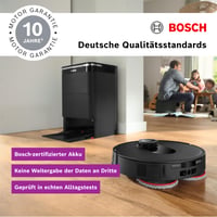 Robotický vysávač Bosch Spotless Max BCRDW3B s funkciou mopovania, sací výkon 11 000 Pa, rotujúce mopovacie podložky, stanica na mokré a suché čistenie, samočistenie, fe 9