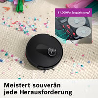 Robotický vysávač Bosch Spotless Max BCRDW3B s funkciou mopovania, sací výkon 11 000 Pa, rotujúce mopovacie podložky, stanica na mokré a suché čistenie, samočistenie, fe 8