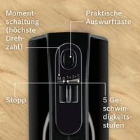 Bosch Styline MFQ4980B kézi mixer 850W, 5 fokozat, rozsdamentes keverőfej és dagasztóhorog 3