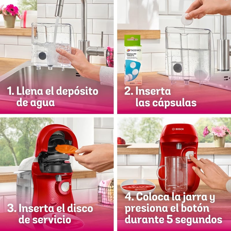 Bosch Tassimo Happy TAS1006 Automata Kávéfőző 70 Ital Fehér/Bordó