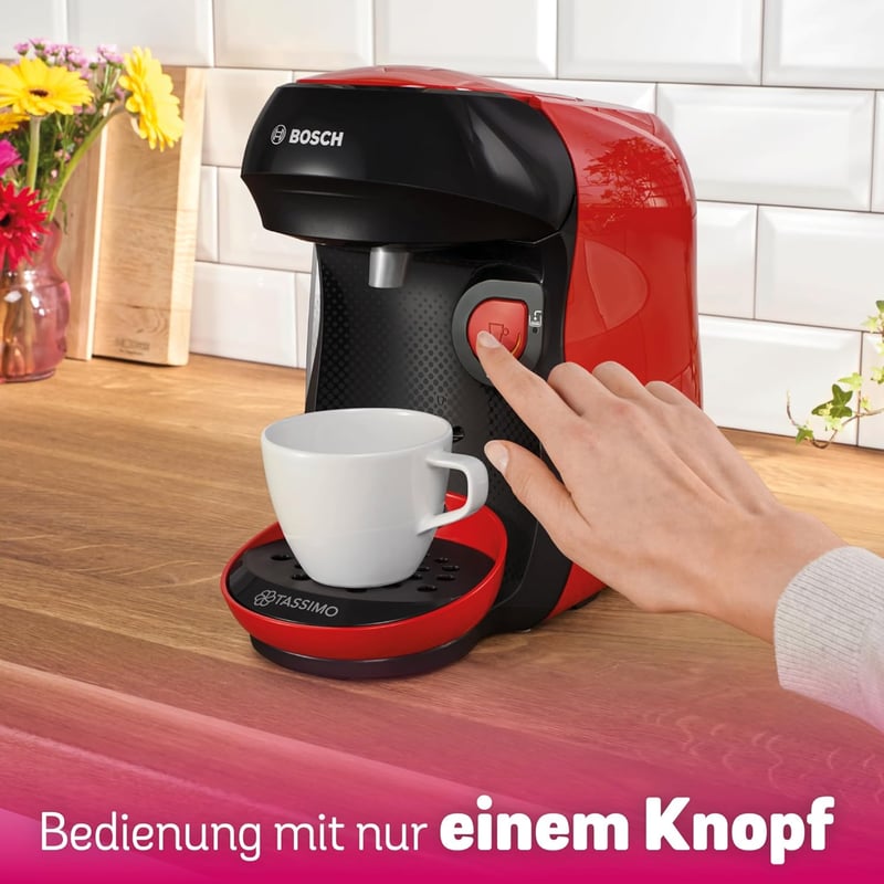 Bosch Tassimo Happy TAS103E kapszulás kávéfőző 70+ ital piros-fekete