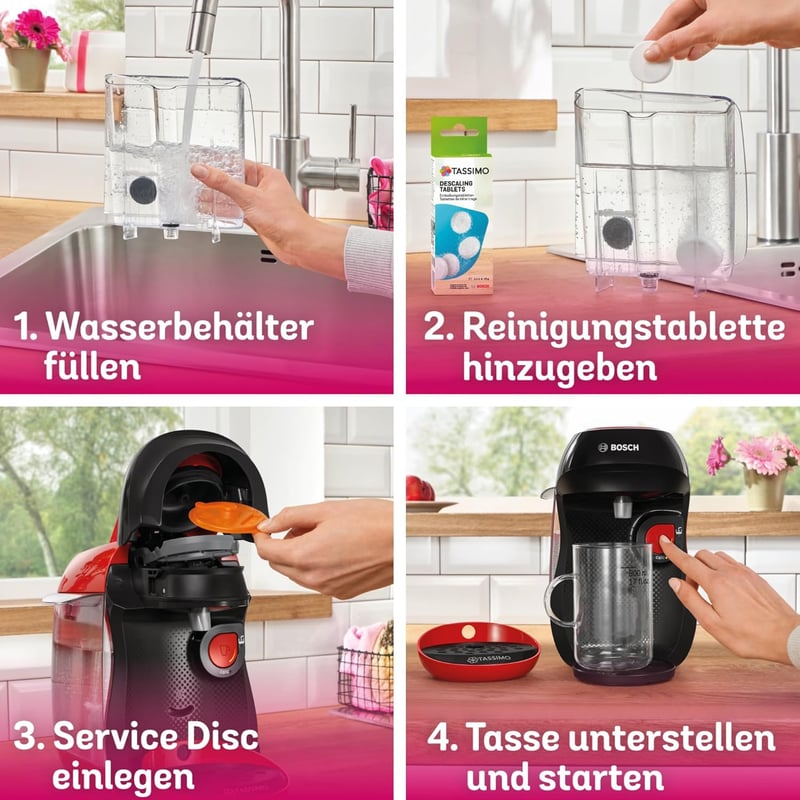 Bosch Tassimo Happy TAS103E kapszulás kávéfőző 70+ ital piros-fekete