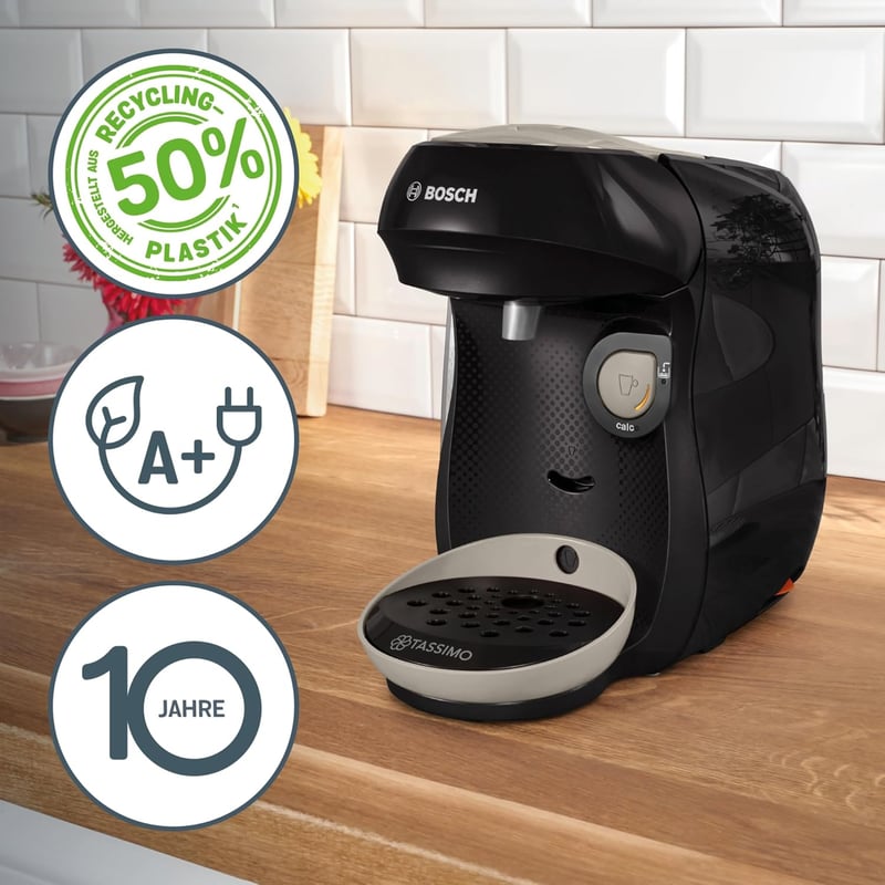 Bosch Tassimo Happy TAS109E kapszulás kávéfőző 70+ ital fekete/bézs
