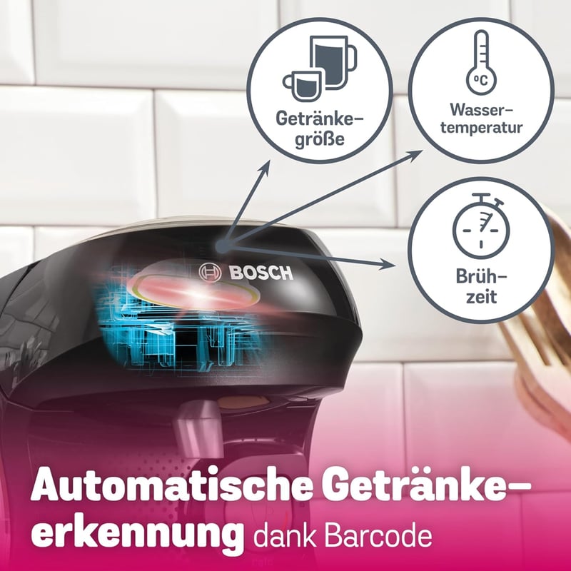 Bosch Tassimo Happy TAS109E kapszulás kávéfőző 70+ ital fekete/bézs