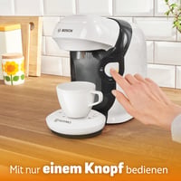 Kapsulový kávovar Bosch Tassimo TAS114E Style Friendly, 70+ nápojov, OneTouch, Intellibrew, kompaktný, 1400 W, biely 4