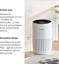 Bosch Thermotechnik Air 2000i app vezérelt légtisztító szennyezőanyagok ellen 37,5 m2-ig 3in1 szűrő szenzor alvó mód 25 dB alatt 180 m3/h 5