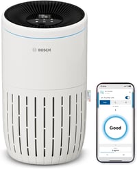 Bosch Thermotechnik Air 4000i alkalmazás vezérelt légtisztító 62,5 m2 3 az 1-ben szűrő okos szenzor éjszakai 25 dB 300 m3 óránként 1