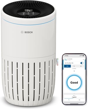 Bosch Thermotechnik Air 4000i pročišćivač zraka s upravljanjem putem aplikacije, 62,5 m2, 3-u-1 filter, pametni senzor, noćni način rada 25 dB, protok zraka 300 m3/h