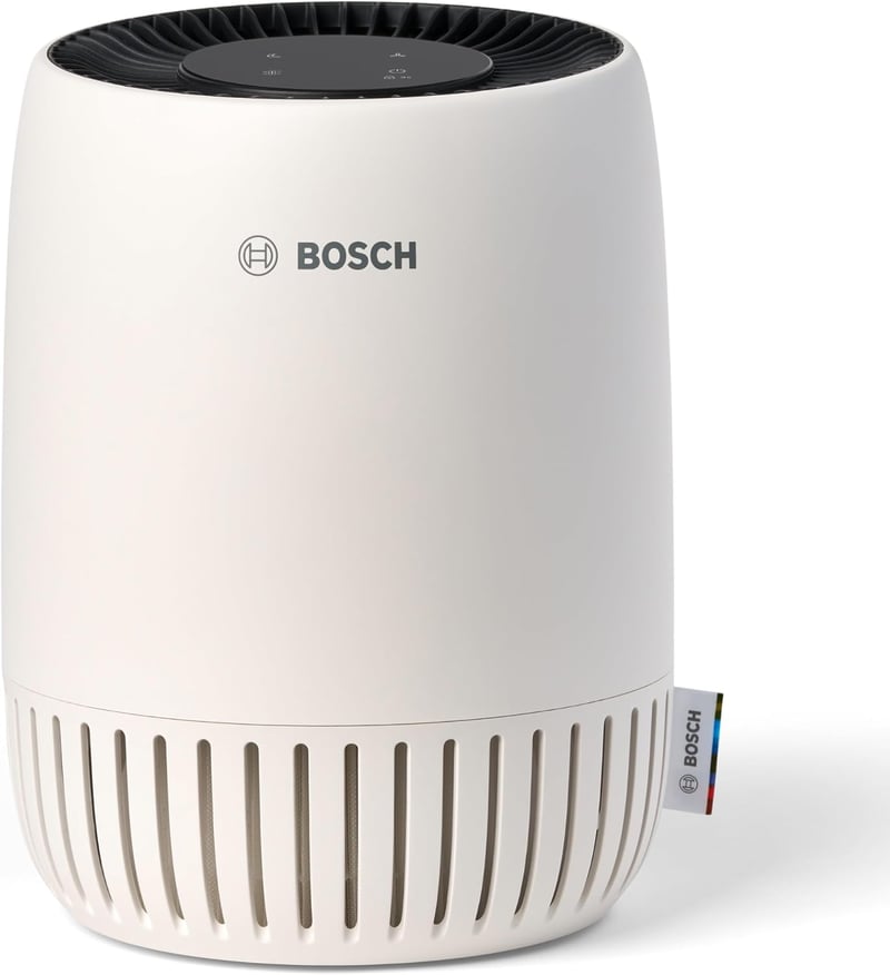 Bosch Thermotechnik Air 500 Légtisztító szennyezőanyagok ellen, akár 23 négyzetméter, 25 dB halk alvó mód, USB C, légszűrővel, 100 m3/h CADR